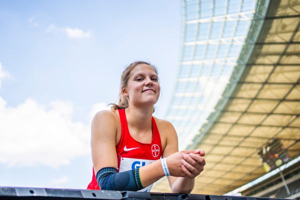Josefa Schepp (TSV Bayer 04 Leverkusen) waehrend der deutschen Leichtathletik-Meisterschaften im Olympiastadion am 26.06.2022 in Berlin